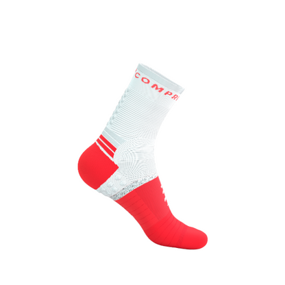 Tất chạy bộ Compressport Pro Marathon Socks v2.0 - Đỏ/Trắng (Fluo Red/White)