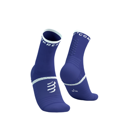 Tất chạy bộ Compressport Pro Marathon Socks v2.0 - Orient Blue/Star White