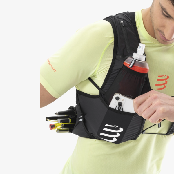 Vest chạy bộ Compressport UltRun Evo 10 - Đen (Black)