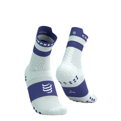 Tất Chạy Bộ Compressport Pro Racing Socks v4.0 Run High - Xanh/Trắng (Star White/Oriental Blue)