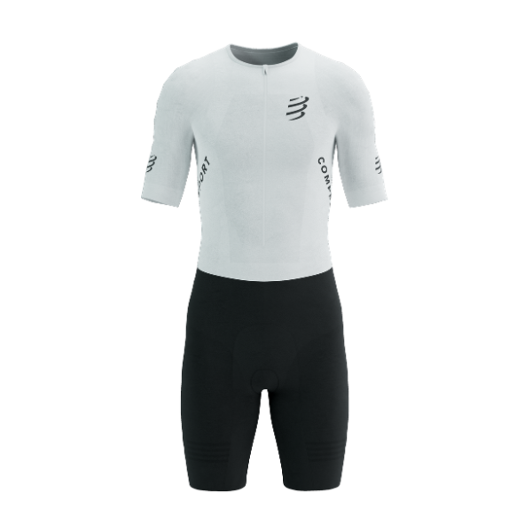 Đồ Ba Môn Nữ Compressport Stream SS Trisuit - Trắng/Đen (White/Black)