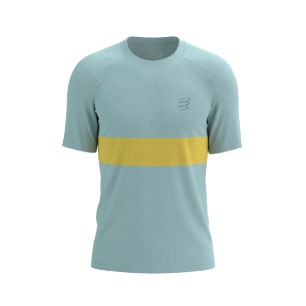 Áo chạy Bộ Nam Compressport Performance SS Tshirt - Ether/Lemon
