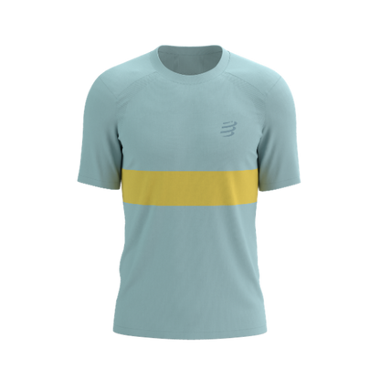 Áo chạy Bộ Nam Compressport Performance SS Tshirt - Ether/Lemon