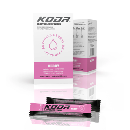 Bột Năng lượng Koda Electrolyte Stick Display Pack - Vị Berry