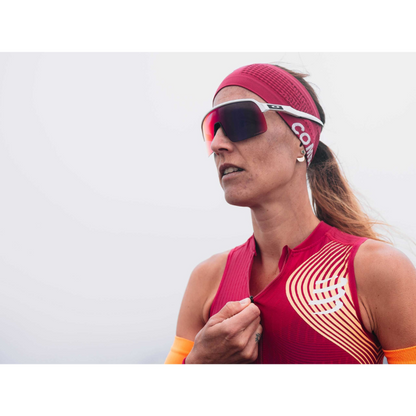 Áo chạy Trail Nữ Compressport Trail Postural Tank Top - Persian Red/Blazing Orange