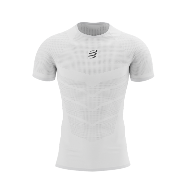 Áo Chạy Bộ Nam Compressport On/Off SS TShirt - Trắng (White)