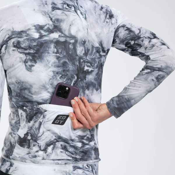 Áo đạp xe Nữ Zoot Women's Elite Cycle LS Aero Jersey - Vapor White