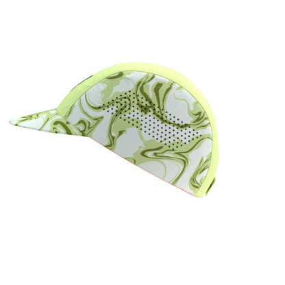 Mũ chạy bộ Compressport Pro Racing Cap - Xanh/Đỏ (Green Camo/Fluo Red)