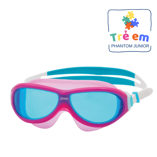 Kính Bơi Trẻ Em Zoggs Phantom Junior - Hồng (Pink White/Tint Blue)