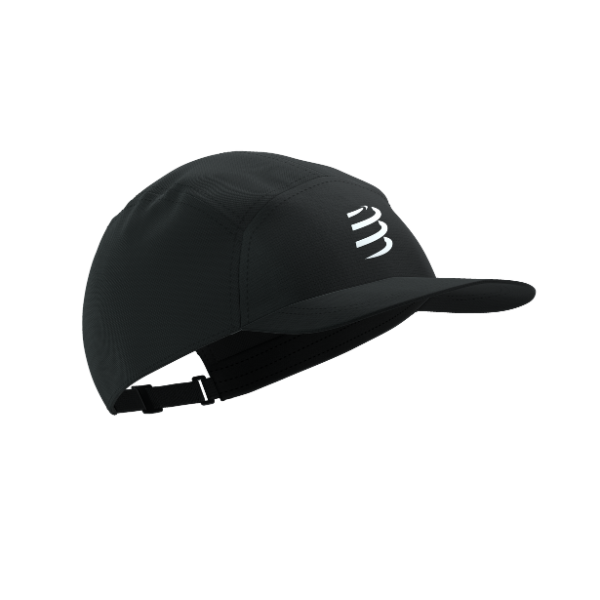 Mũ Chạy Bộ Compressport 5 Panel Light Cap - Đen (Black)