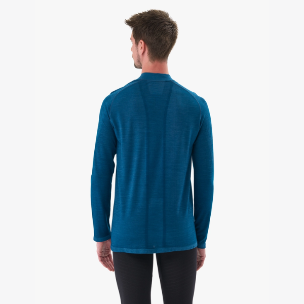 Áo chạy Trail Nam Compressport Tshirt Merino - Xanh Poseidon