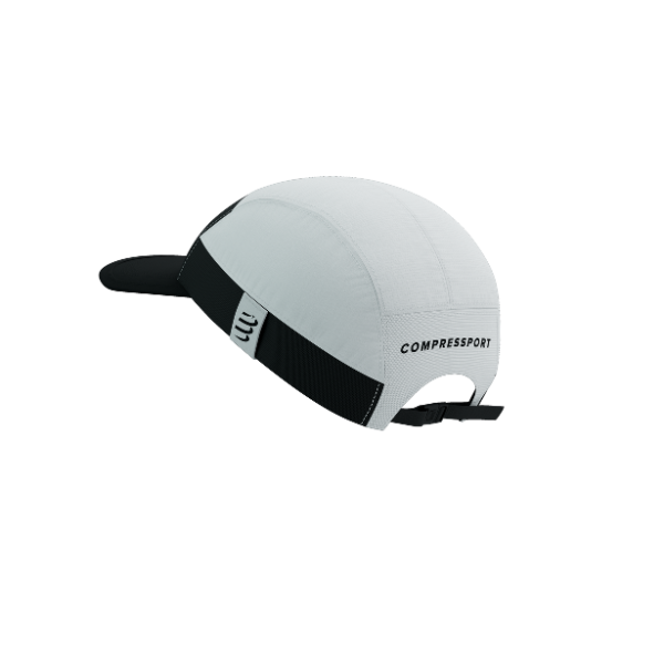 Mũ Compressport 5 Panel Light Cap 2025 - Trắng/Đen (White/Black)