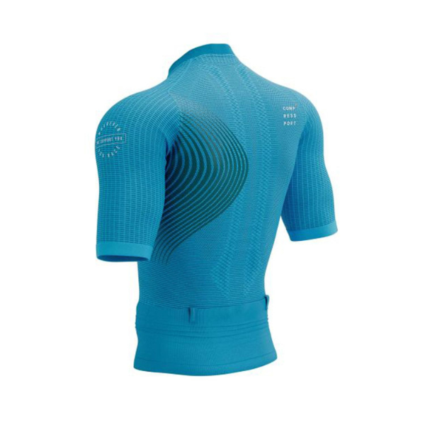 Áo chạy Trail Nam Compressport Trail Postural SS Top - Xanh (Hawaiia)