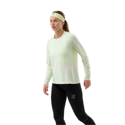Áo chạy bộ Nữ Compressport Performance Long Sleeve Tshirt W - Xanh Aqua