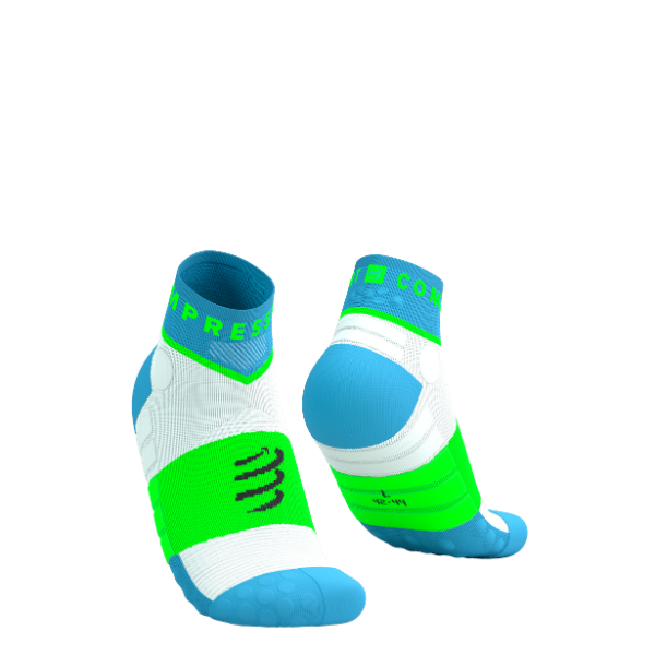 Tất chạy Trail Compressport Ultra Trail Low Socks - Xanh (Norse Blue/White)