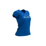 Compessport Women's Training Tshirt S: Mont Blanc 2022 - Blue