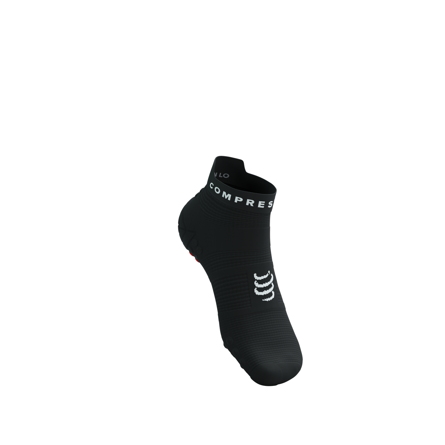 Tất Chạy Bộ Compressport Pro Racing Socks v4.0 Run Low - Đen/Trắng (Black/White)
