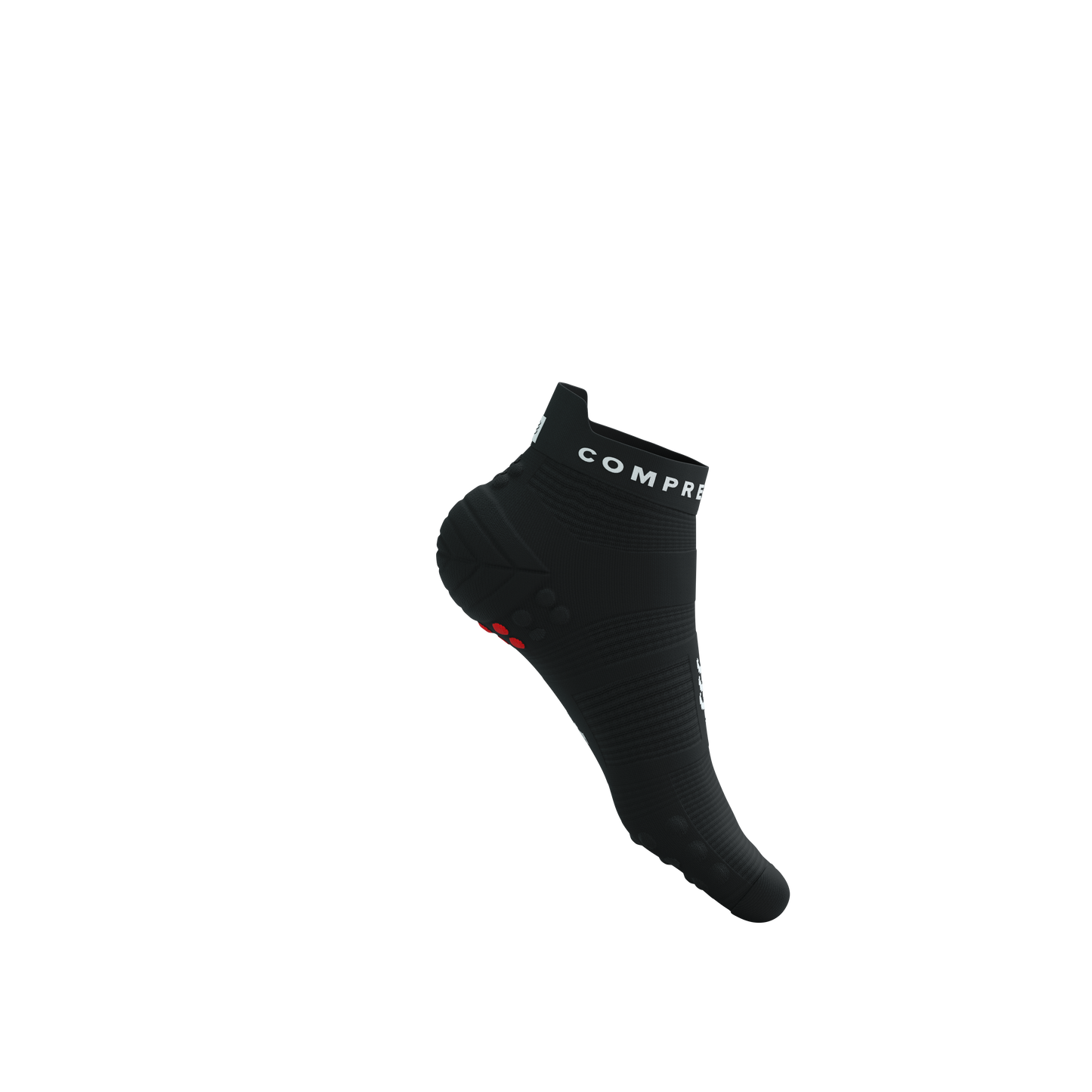 Tất Chạy Bộ Compressport Pro Racing Socks v4.0 Run Low - Đen/Trắng (Black/White)