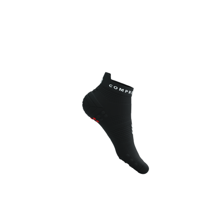 Tất Chạy Bộ Compressport Pro Racing Socks v4.0 Run Low - Đen/Trắng (Black/White)
