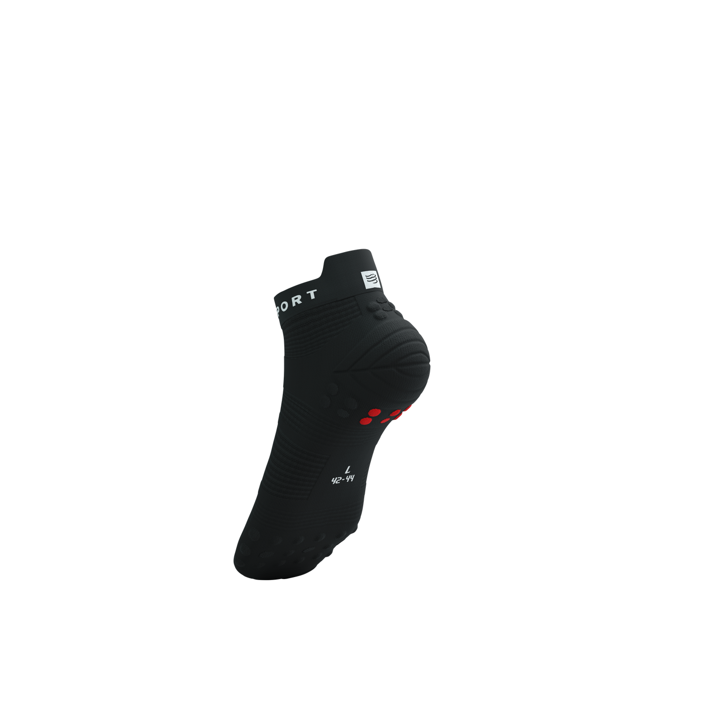 Tất Chạy Bộ Compressport Pro Racing Socks v4.0 Run Low - Đen/Trắng (Black/White)