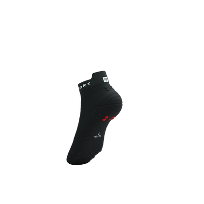 Tất Chạy Bộ Compressport Pro Racing Socks v4.0 Run Low - Đen/Trắng (Black/White)