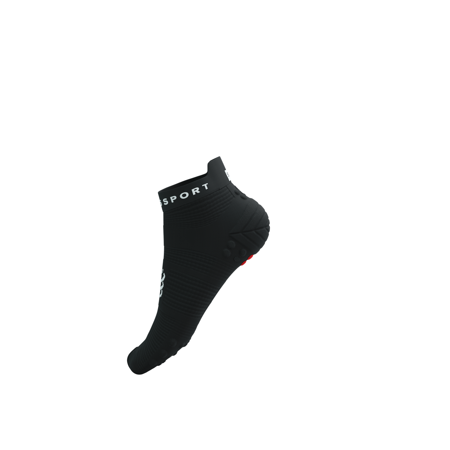 Tất Chạy Bộ Compressport Pro Racing Socks v4.0 Run Low - Đen/Trắng (Black/White)