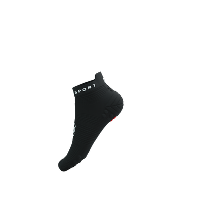 Tất Chạy Bộ Compressport Pro Racing Socks v4.0 Run Low - Đen/Trắng (Black/White)