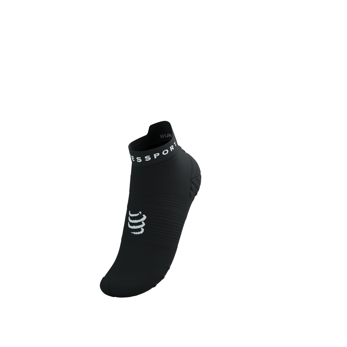 Tất Chạy Bộ Compressport Pro Racing Socks v4.0 Run Low - Đen/Trắng (Black/White)