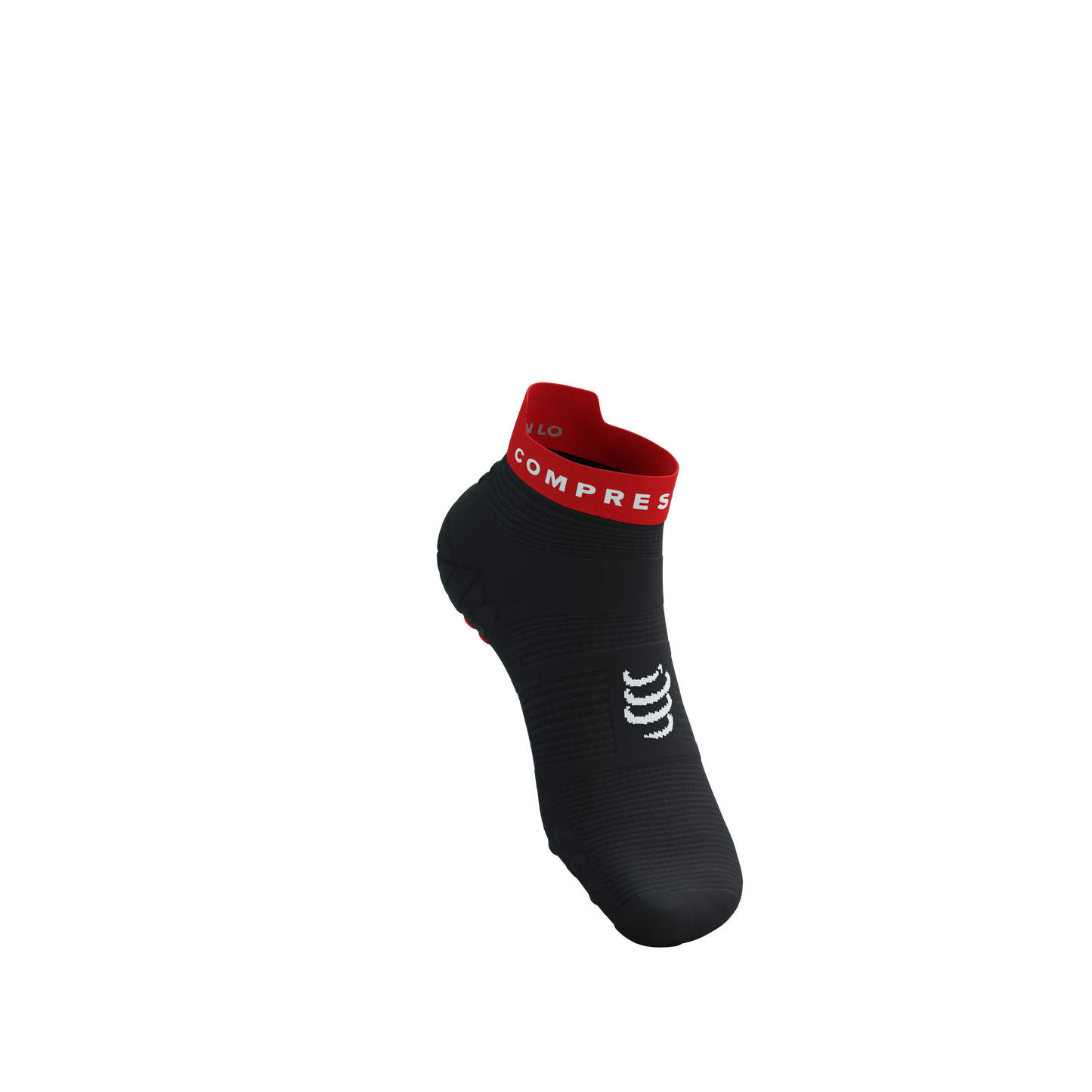 Tất Chạy Bộ Compressport Pro Racing Socks v4.0 Run Low - Đen/Đỏ (Black/Core Red)