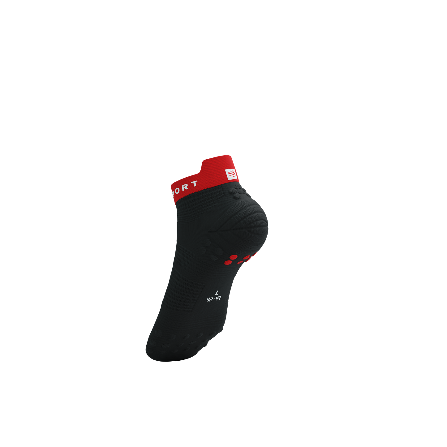 Tất Chạy Bộ Compressport Pro Racing Socks v4.0 Run Low - Đen/Đỏ (Black/Core Red)