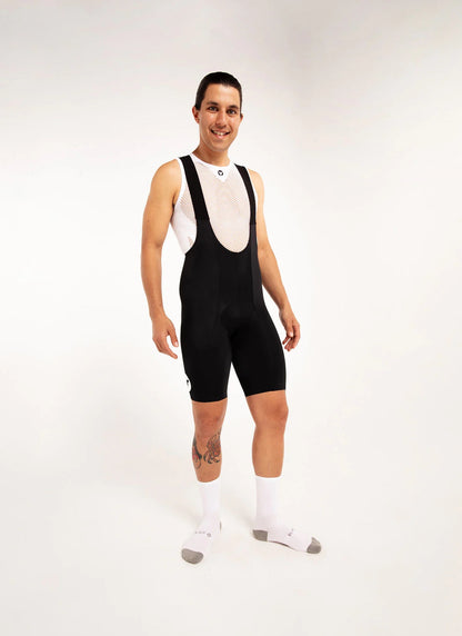 Quần yếm đạp xe Nam Black Sheep Team Bib - Đen (Black on Black)