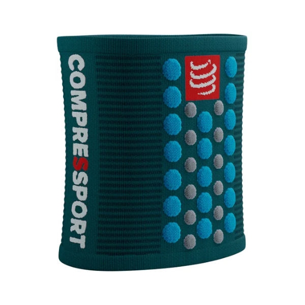 Băng bảo vệ cổ tay Compressport Unisex's Sweatbands 3D.Dots - Xanh (Shaded)