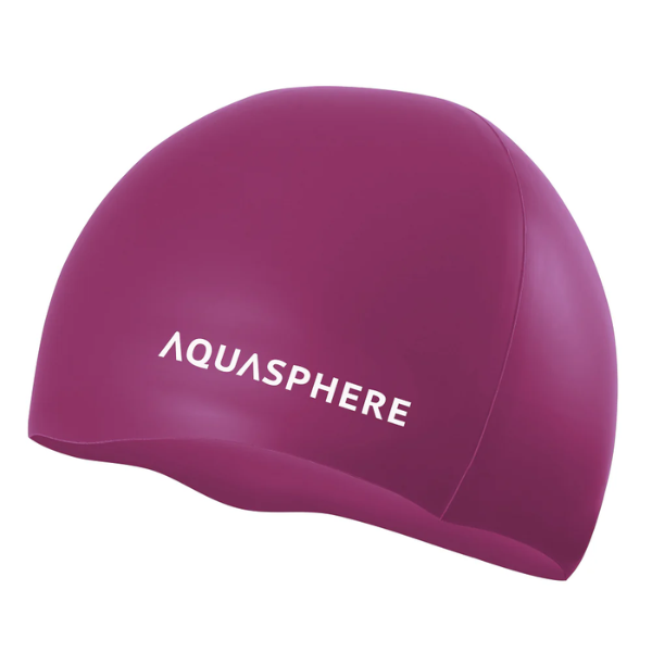 Mũ bơi Aqua Sphere Plain Silicone Cap - Dark Pink White