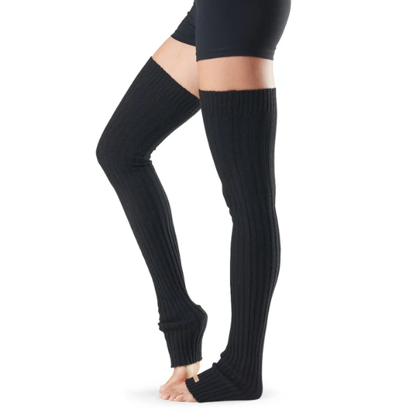 Vớ Toesox Leg Warmers Thigh High - Đen (Black)