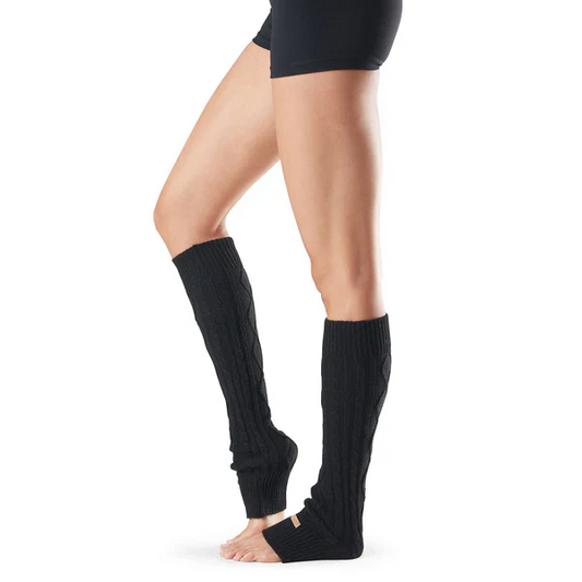 Vớ Toesox Leg Warmers Knee High - Đen (Black)