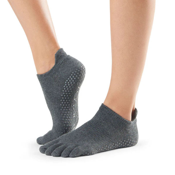 Vớ Toesox Grip Full Toe Low Rise - Xám (Charcoal Grey)