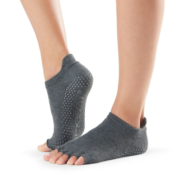 Vớ Toesox Grip Half Toe Low Rise - Xám (Charcoal Grey)