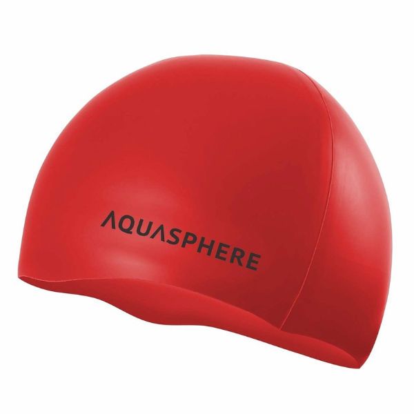 Mũ bơi Aqua Sphere Plain Silicone Cap - Đỏ/Đen (Red Black)