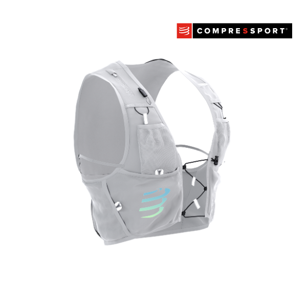 Vest chạy Trail Compressport UltRun Evo 10 - Xám (Gray Violet/Blue Green)