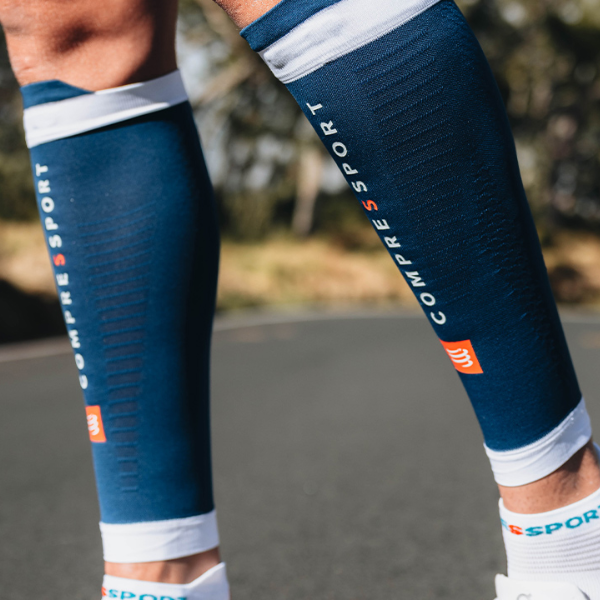 Băng bảo vệ bắp chân Compressport Calf Sleeves R2 3.0 - Xanh (Estate Blue/White)