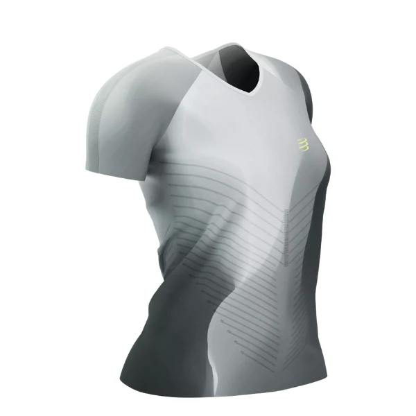 Áo chạy bộ Nữ Compressport Performance SS Shirt - Đen (Black/White)