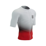 Áo Ba môn Nam Compressport Tri Postural Aero SS Top - Trắng/Đỏ (White/Red)