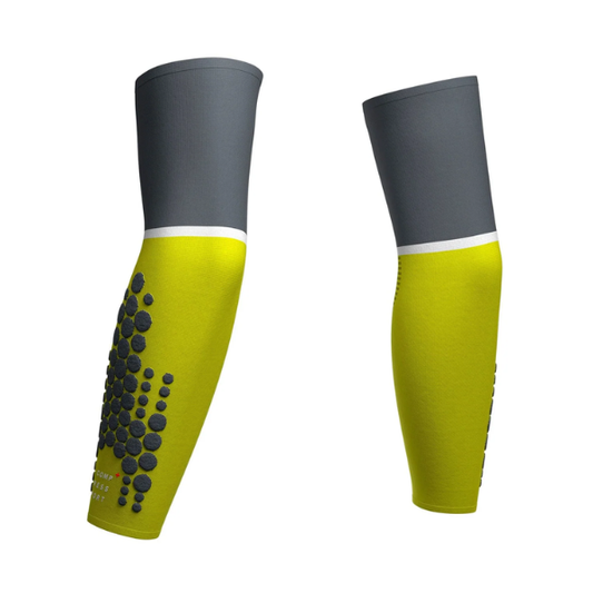 Băng bảo vệ ống tay Compressport Unisex's Arm Force Ultralight - Vàng (Lime/Grey)