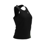 Áo chạy bộ Nữ Compressport Performance Singlet - Đen (Black/Paradise Green)
