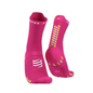 Tất chạy bộ Compressport Unisex's Pro Racing Socks v4.0 Run High - Hồng (Fluo Pink/Primerose)