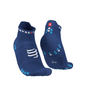 Tất chạy bộ Compressport Unisex's Pro Racing Socks v4.0 Run Low - Xanh (Sodalite/Fluo Blue)