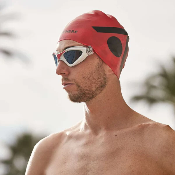 Kính bơi Aqua Sphere Kayenne - Grey/Red: Smoke Lens