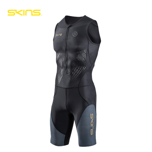Đồ Ba môn Nam Skins Men's TRI Elite S/L Tri Suit - Black/Carbon