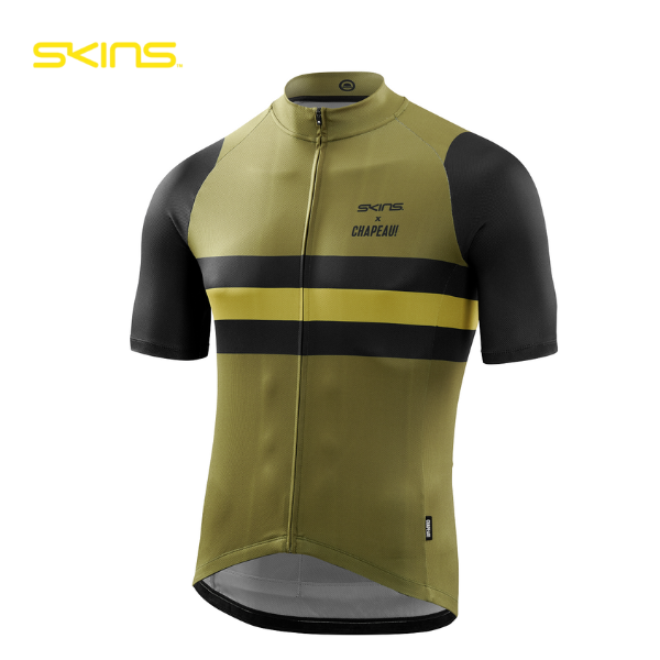 Áo đạp xe Nam SKINS Men's CYCLE X CHAPEAU - Xanh (Army Green)