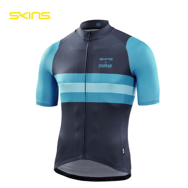 Áo đạp xe Nam SKINS Men's CYCLE X CHAPEAU - Xanh Dương (Deep Ocean)